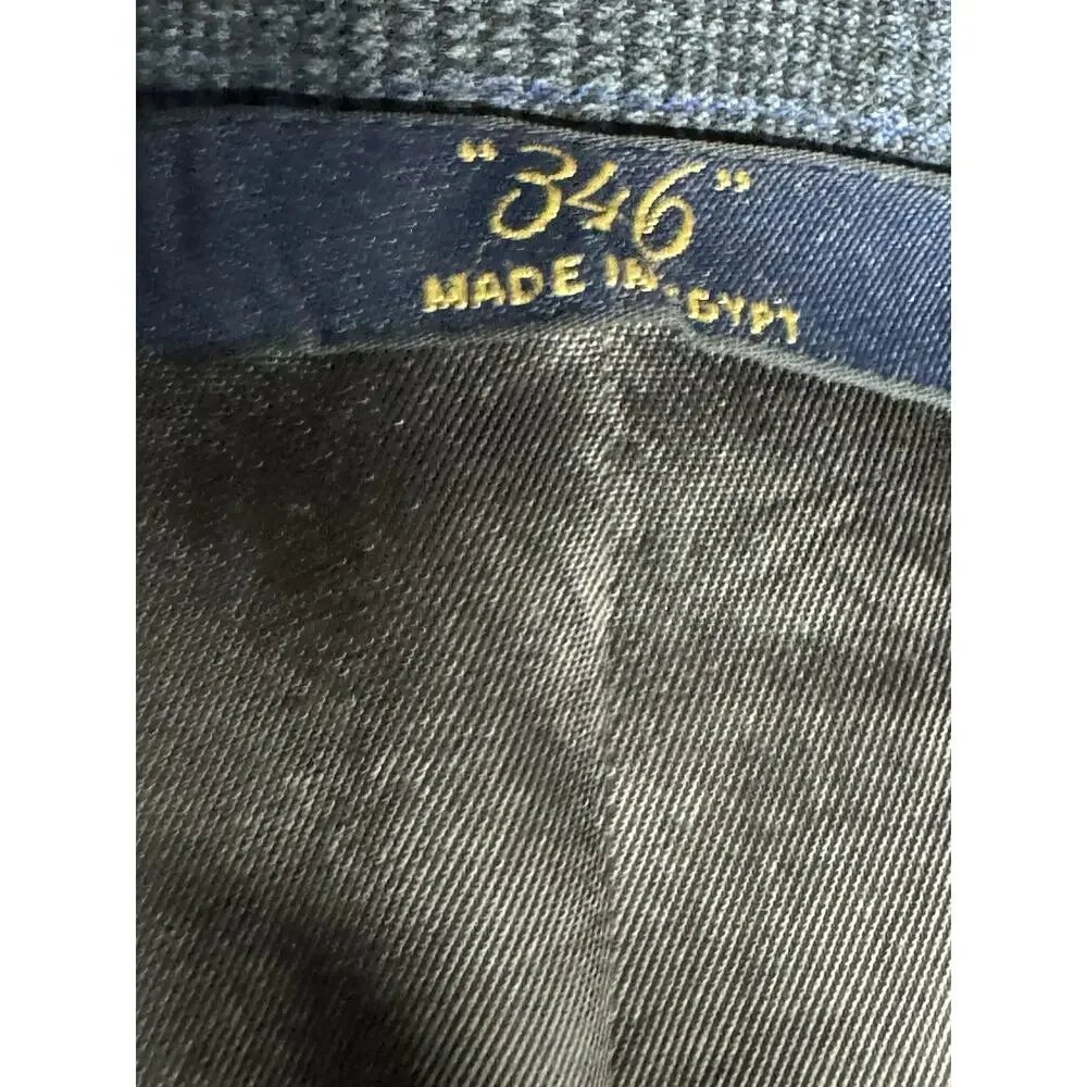 Brooks Brothers 346 44R Charcoal Slate Gray Blue Windowpan Check Overaly Blazer